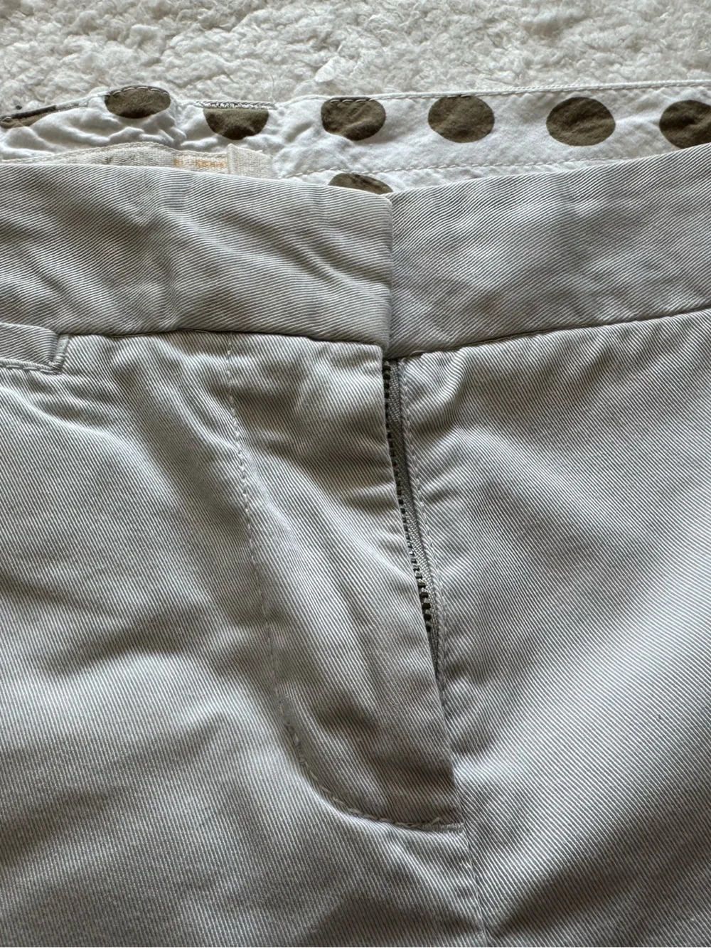 J. Crew Light Beige High-Waist Rolled-Hem Shorts